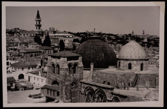 The Domes and Bell Tower of the Church of the Holy Sepulcher in Jerusalem, by Yousef Albina, the 1920s -30s