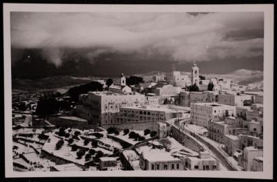 The Church of Nativity Street in Bethlehem, a Photograph by Yousef Albina, the 1920s-30s