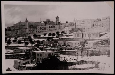The Area of the Church of Nativity in Bethlehem, a Photograph by Yousef Albina, the 1920s-30s