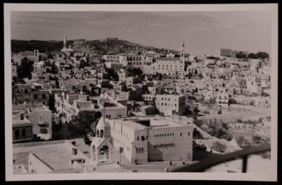 The Area of the Church of Nativity in Bethlehem, a Photograph by Yousef Albina, the 1920s-30s