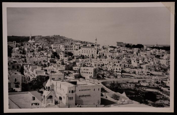 The Area of the Church of Nativity in Bethlehem, a Photograph by Yousef Albina, the 1920s-30s