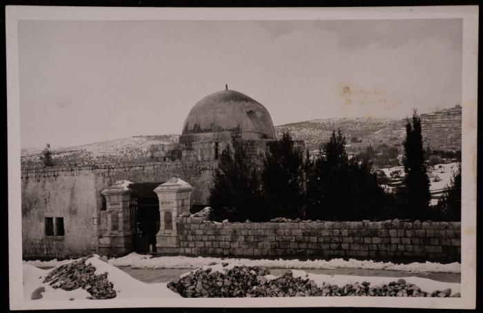 Bilal bin Rabah Mosque in Bethlehem, a Photograph by Yousef Albina, the 1920s-30s