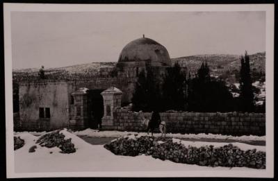 Bilal bin Rabah Mosque in Bethlehem, a Photograph by Yousef Albina, the 1920s-30s
