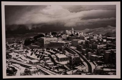 The Church of Nativity Street in Bethlehem, a Photograph by Yousef Albina, the 1920s-30s