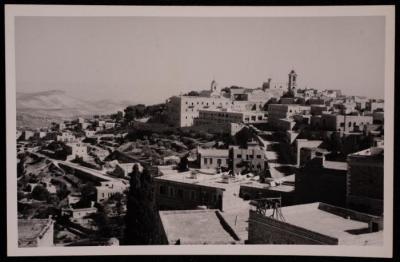 The Area of the Church of Nativity in Bethlehem, a Photograph by Yousef Albina, the 1920s-30s