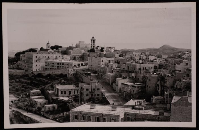 The Church of Nativity Street in Bethlehem, a Photograph by Yousef Albina, the 1920s-30s