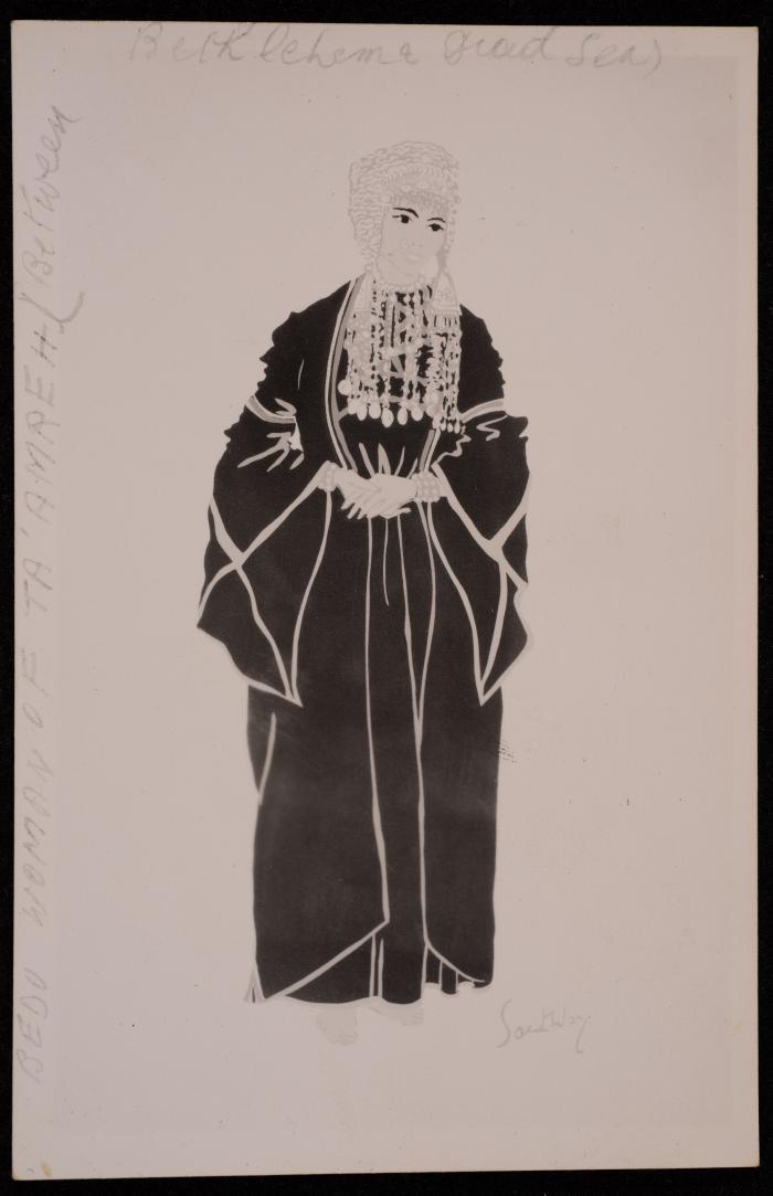 The Tamari Thobe of Bethlehem in Palestine, a Photograph by Yousef Albina, the 1950s