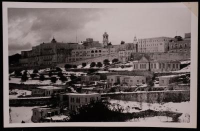 The Area of the Church of Nativity in Bethlehem, a Photograph by Yousef Albina, the 1920s-30s