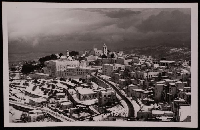 The Church of Nativity Street in Bethlehem, a Photograph by Yousef Albina, the 1920s-30s