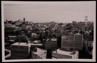 The Church of Nativity Street in Bethlehem, a Photograph by Yousef Albina, the 1920s-30s