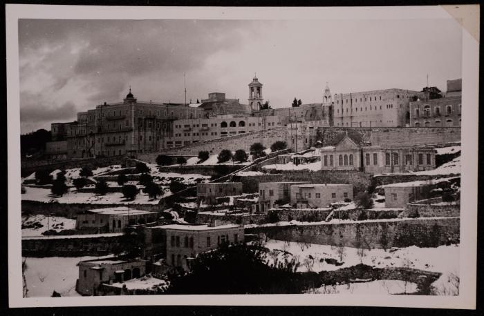 The Area of the Church of Nativity in Bethlehem, a Photograph by Yousef Albina, the 1920s-30s