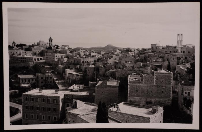 The Church of Nativity Street in Bethlehem, a Photograph by Yousef Albina, the 1920s-30s