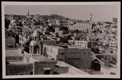 The Area of the Church of Nativity in Bethlehem, a Photograph by Yousef Albina, the 1920s-30s