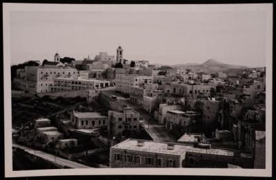 The Church of Nativity Street in Bethlehem, a Photograph by Yousef Albina, the 1920s-30s