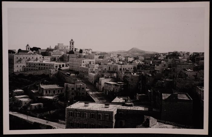 The Church of Nativity Street in Bethlehem, a Photograph by Yousef Albina, the 1920s-30s