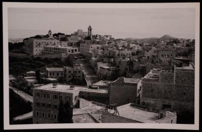 The Church of Nativity Street in Bethlehem, a Photograph by Yousef Albina, the 1920s-30s