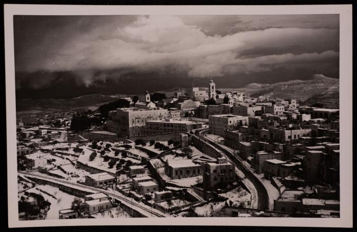 The Church of Nativity Street in Bethlehem, a Photograph by Yousef Albina, the 1920s-30s