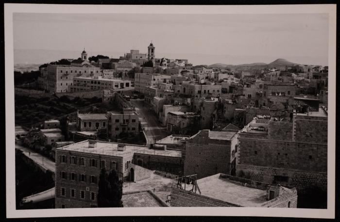 The Church of Nativity Street in Bethlehem, a Photograph by Yousef Albina, the 1920s-30s