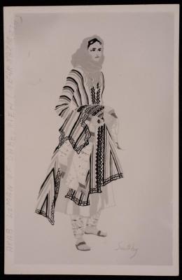 ​​​​​​​صورة لثوب منطقة الناصرة في فلسطين، تصوير يوسف البينا، خمسينيات القرن الماضي 
