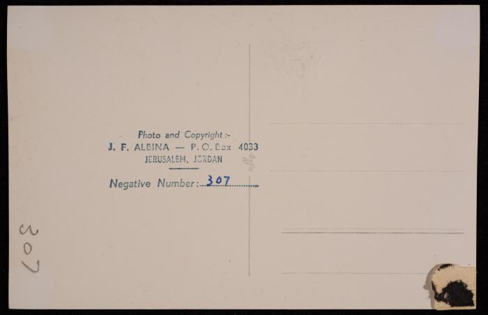 Al-Eizariya Town to the East of Jerusalem, a Photograph by Yousef Albina, the 1950s
