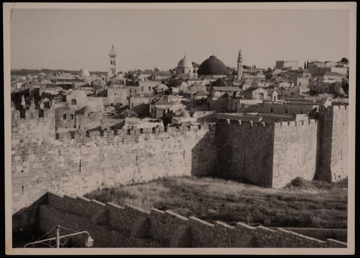 A Photograph of the Church of the Holy Sepulchre's Domes and the Church of the Redeemer 