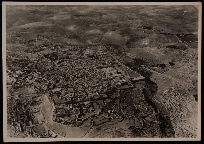 An Aerial Photograph of Jerusalem, the 1950s 