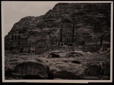 Nabataean Kings Cemetery in the Jordanian Petra City, the 1950s 