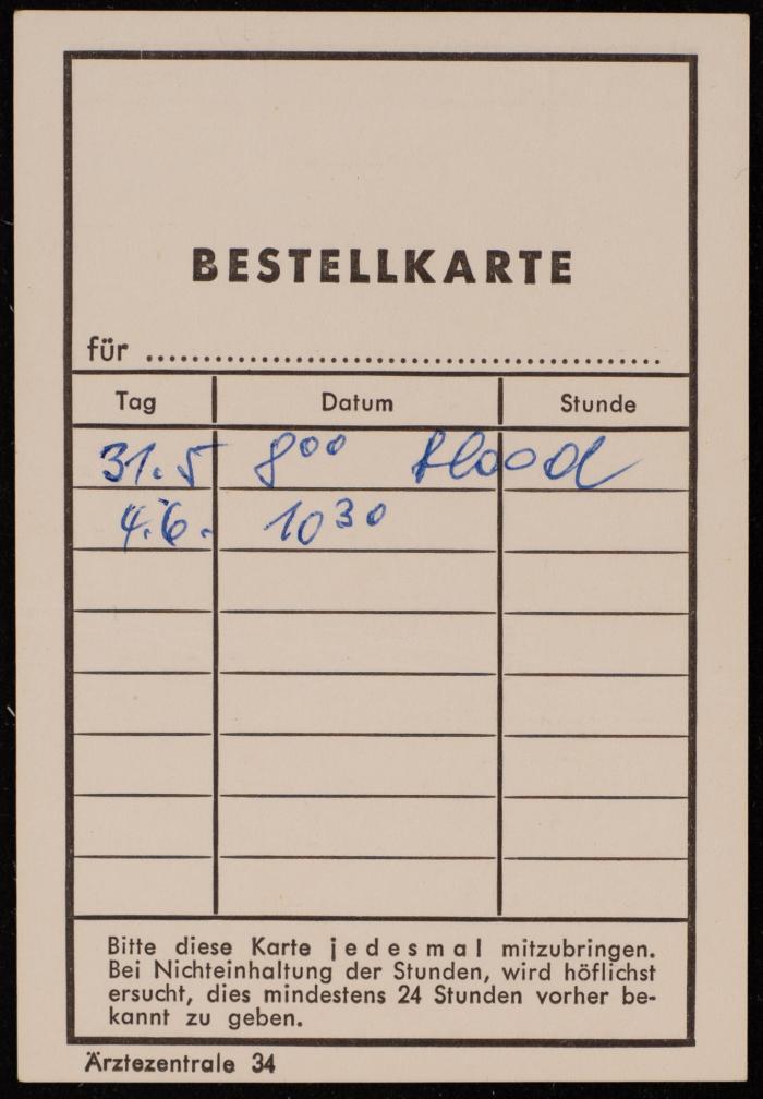   وصفة طبية لموسى العلمي من مركز ويلهيلم وياتشا في النمسا، 1977