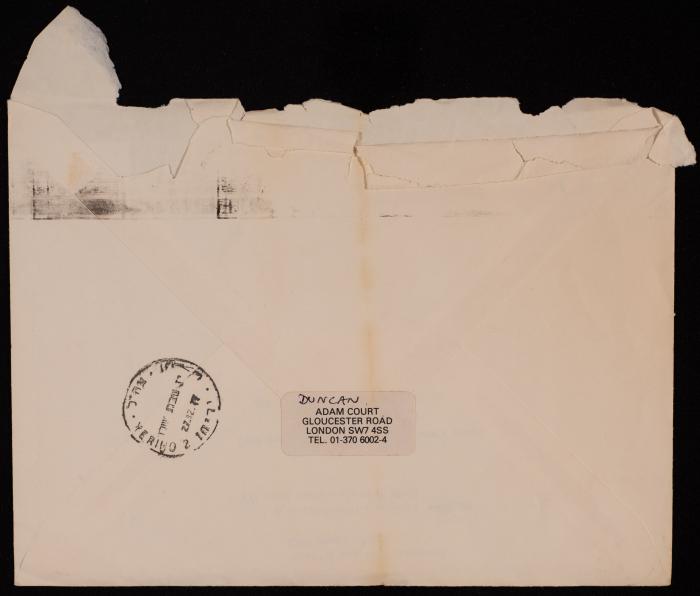 A Letter from John Davis to Musa al-Alami, 18 January 1980