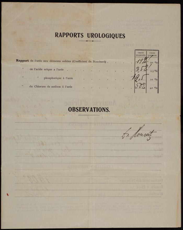 تقرير طبي لفيضي العلمي، 1930