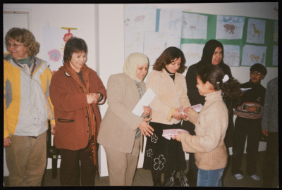 صورة من فعالية لاتحاد لجان العمل النسائي
