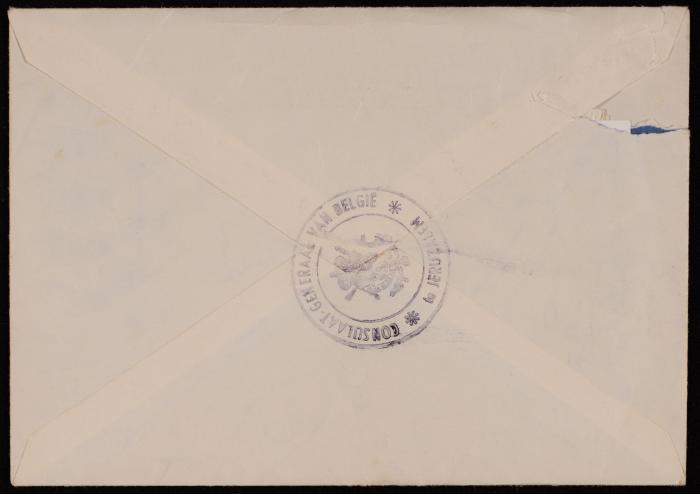 A Letter from the Belgian Consulate to Musa al-Alami, Jerusalem