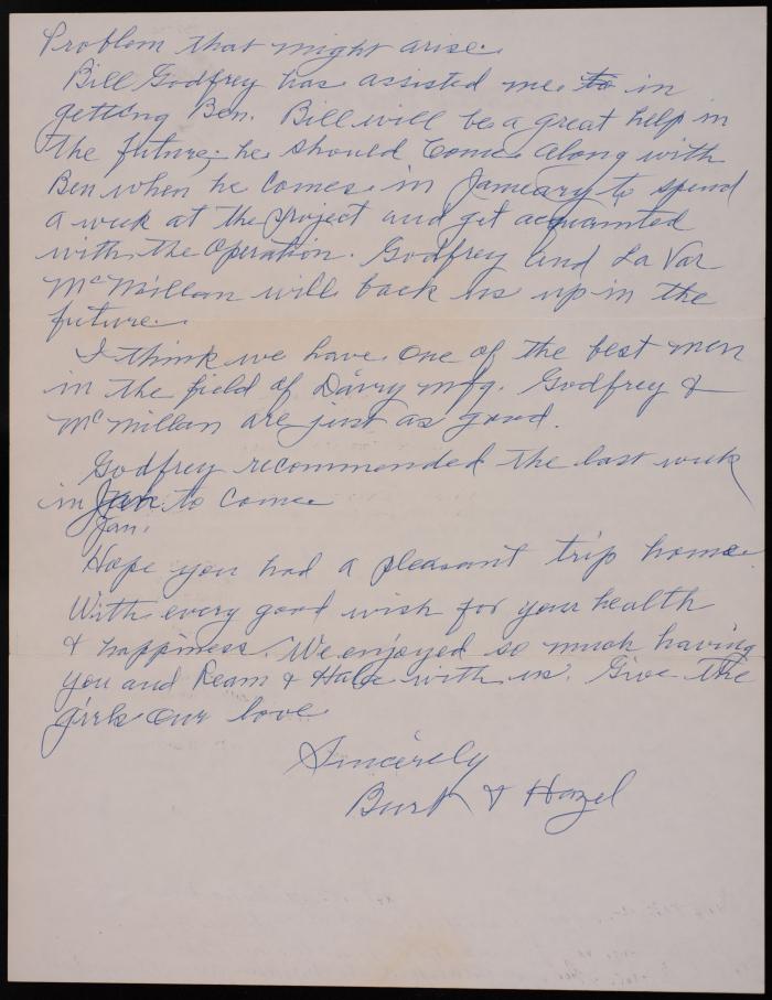 A Letter from Benjamin Williams to Musa Alami, 14 November 1977