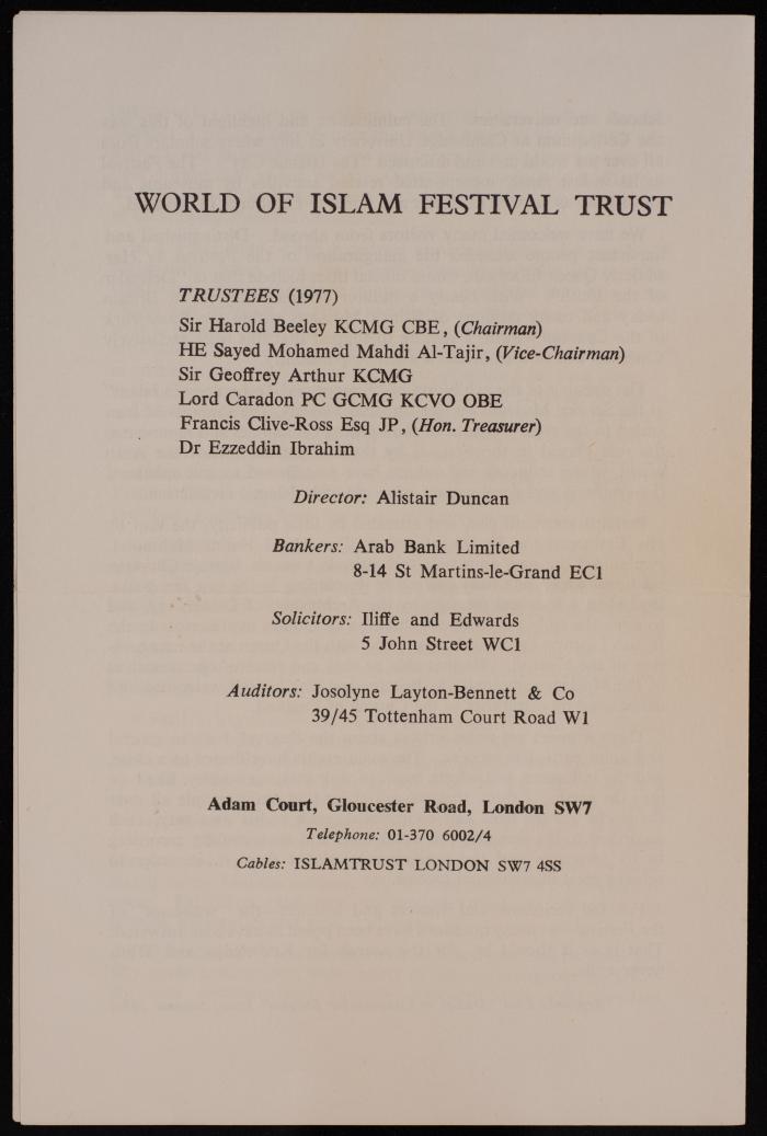 A Letter from John Davis to Musa al-Alami, 18 January 1980