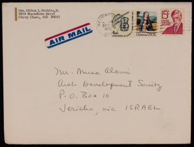 A Letter Sent to Musa Alami, Washington, 1979-1980