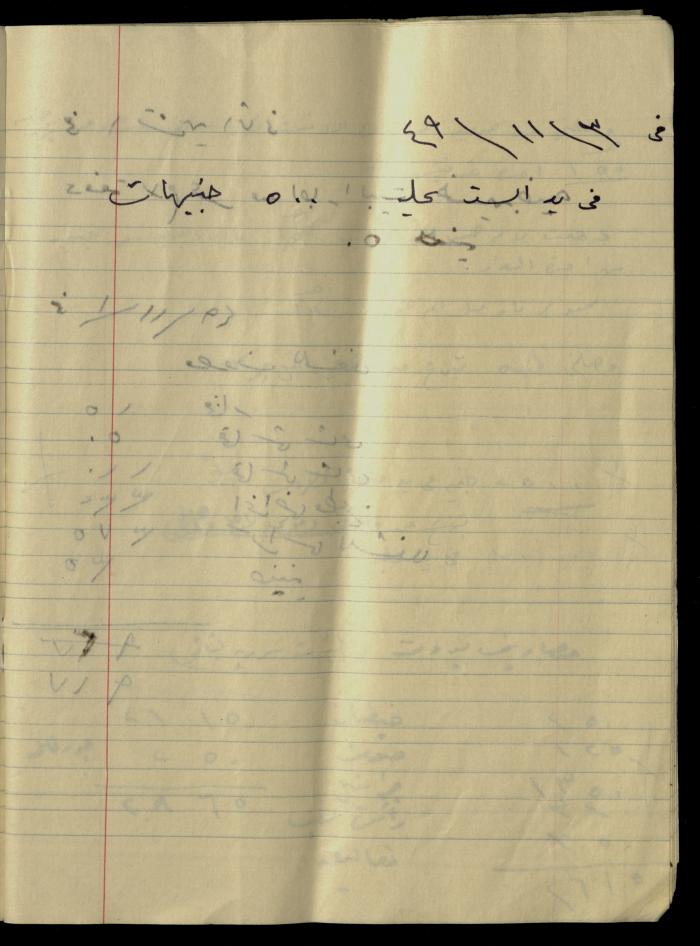 The Arab Development Society's Accounts Notebook