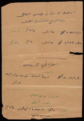 قائمة بأرصدة الأستاذ موسى العلمي 