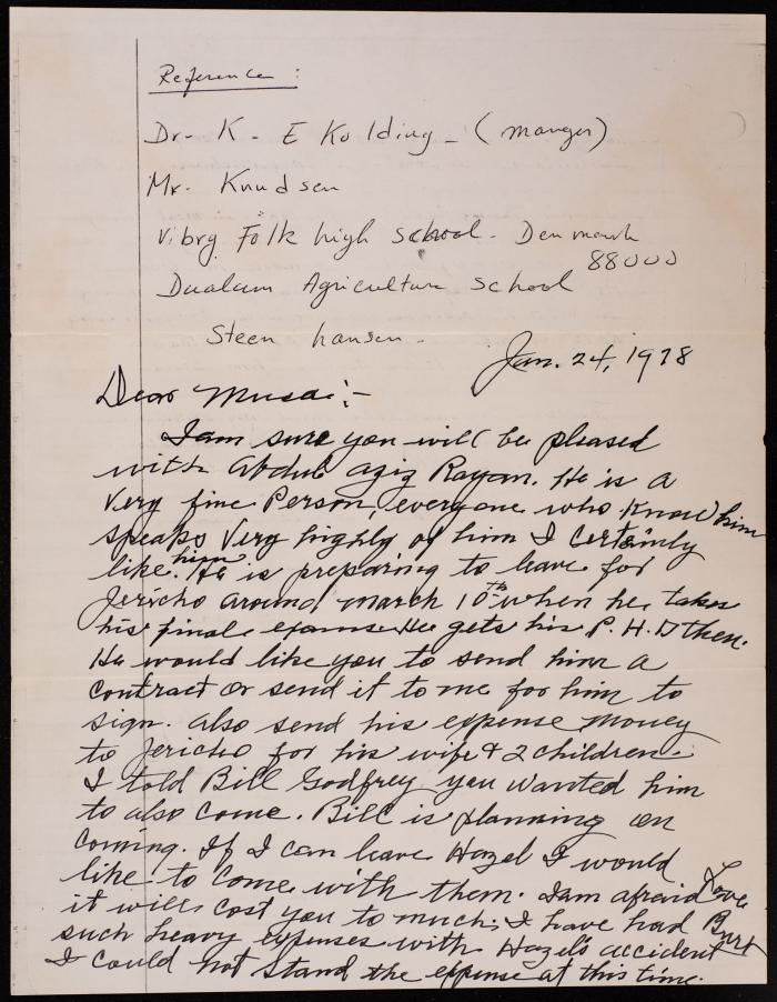 A Letter from I. Rayan to L. B. Bigler, (Logan- Utah), 15 December 1977
