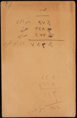 دفتر ملاحظات لحسابات تخص موسى العلمي
