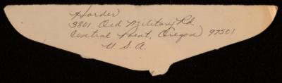 A Paper Clipping of an Address in the USA