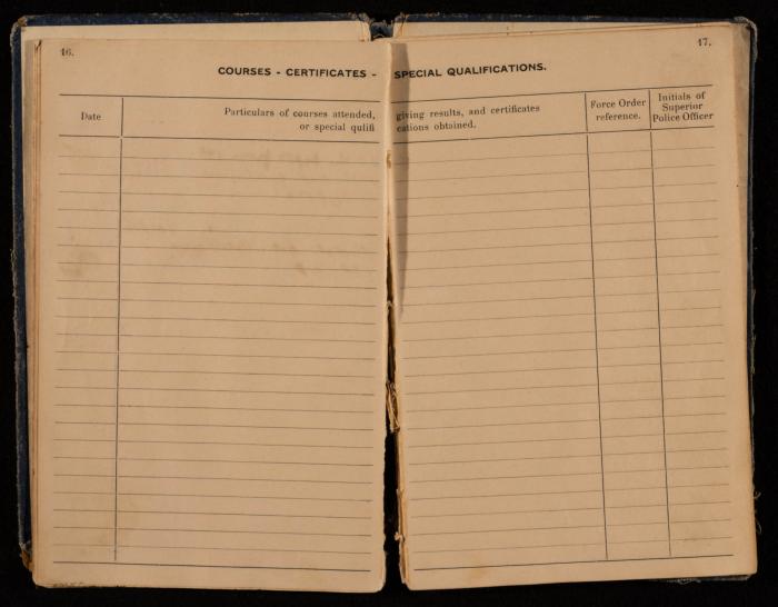 دفتر سجل خدمة لسعادة الجلاد، القدس، 1932