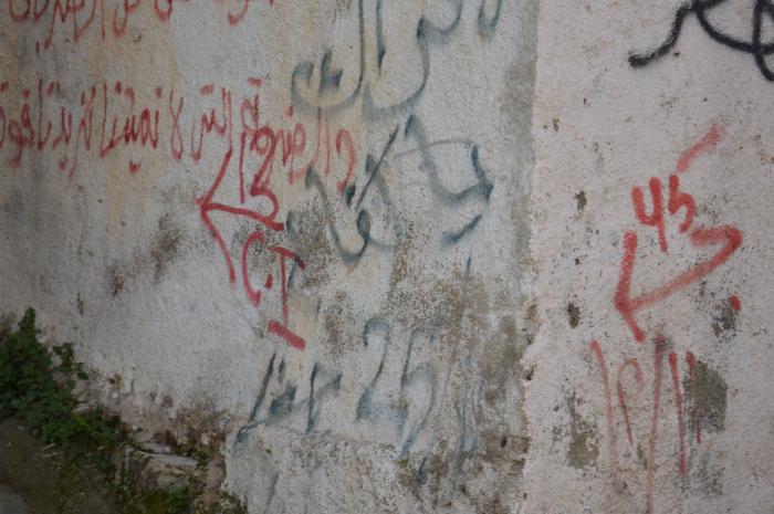 Patriotic Phrases and Slogans On a Wall in ad-Dheisheh Camp, Bethlehem, 2015