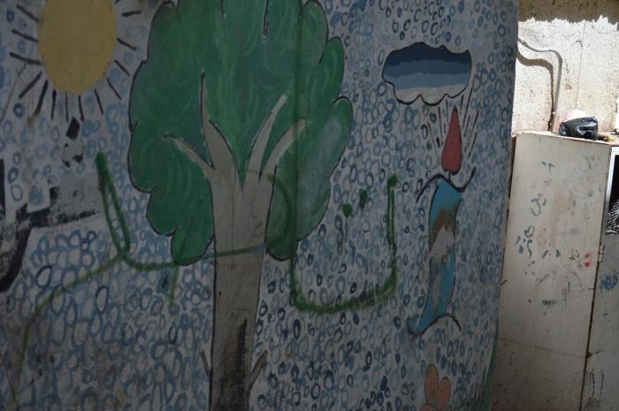 A Photograph of Drawings on a Wall in ad-Dheisheh Camp, 2015