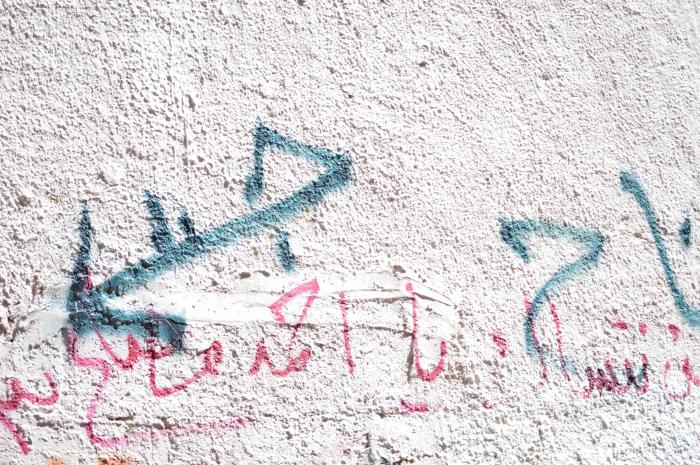 Patriotic Phrases and Slogans On a Wall in ad-Dheisheh Camp, Bethlehem, 2015