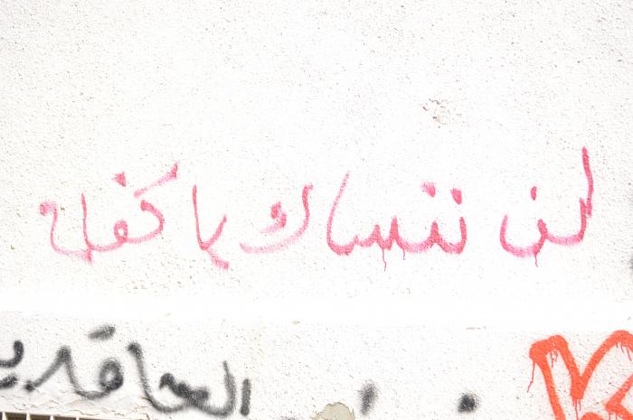 Patriotic Phrases and Slogans On a Wall in ad-Dheisheh Camp, Bethlehem, 2015