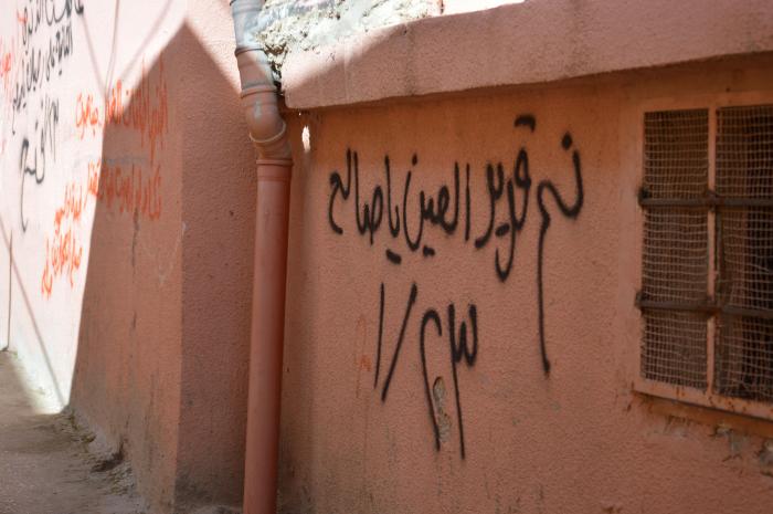 Patriotic Phrases and Slogans On a Wall in ad-Dheisheh Camp, Bethlehem, 2015