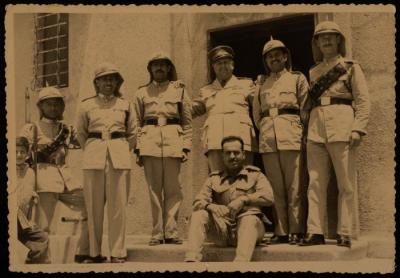 Saadeh al-Jallad in ar-Ramtha During an Inspection Tour on the Jordanian Borders