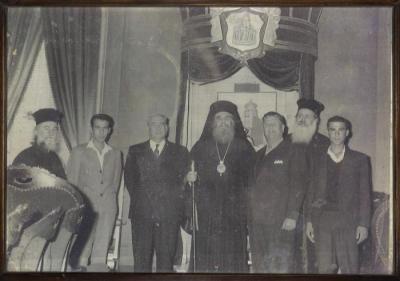 Saadeh al-Jallad with a Group of Monks, Jerusalem 