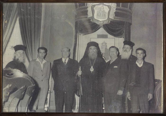 Saadeh al-Jallad with a Group of Monks, Jerusalem 
