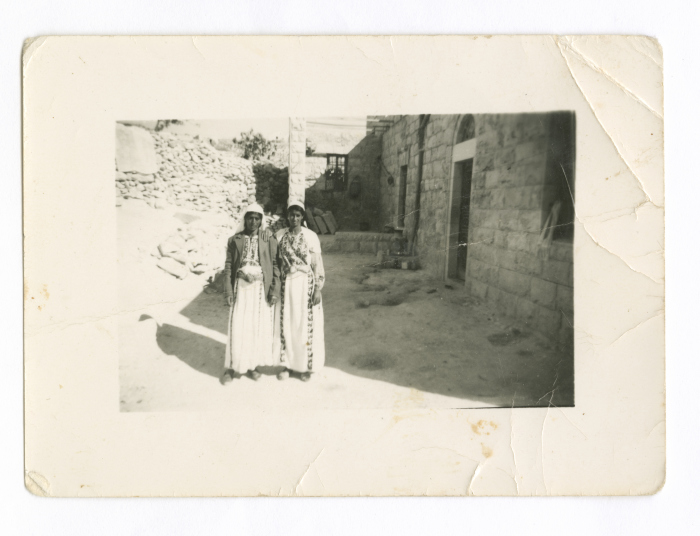 A Woman from the Khwaiṣ Family with her Daughter in the Traditional Palestinian Costume 
